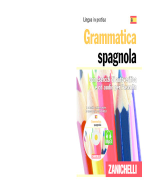 Grammatica Spagnola Zanichelli PDF Gratis  Form