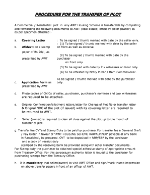 Awt Housing Scheme Lahore  Form