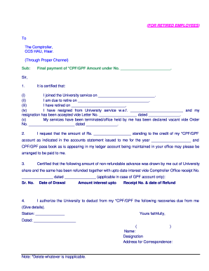 Final Payment of CPF O R GPFdoc  Form