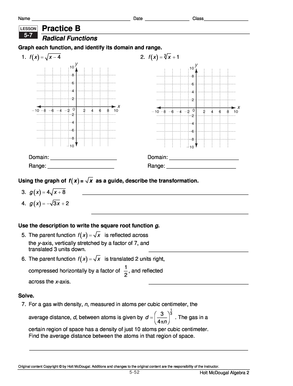 1 7 Practice Functions Answer Key  Form