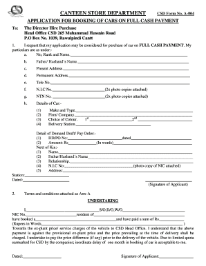 Csd Hire Purchase  Form