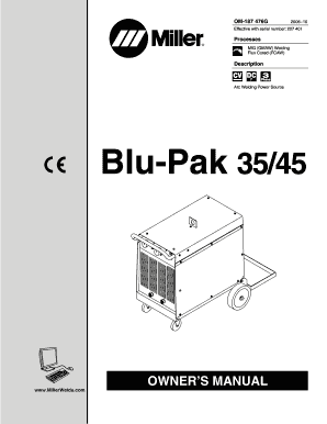 Miller Blu Pak 45  Form