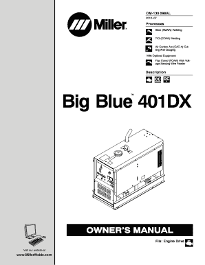 Miller Big Blue 401dx  Form