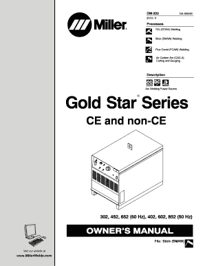 Miller Gold Star 602 Manual  Form