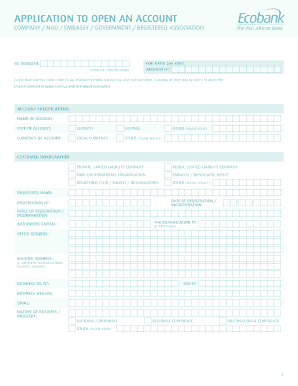 Ecobank Transfer Form