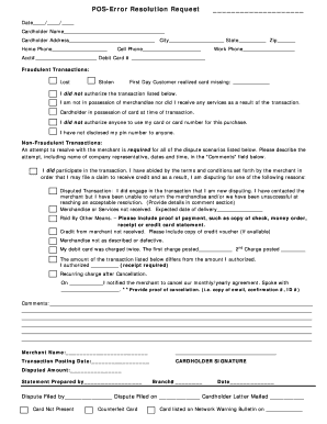 CBTx Dispute Form