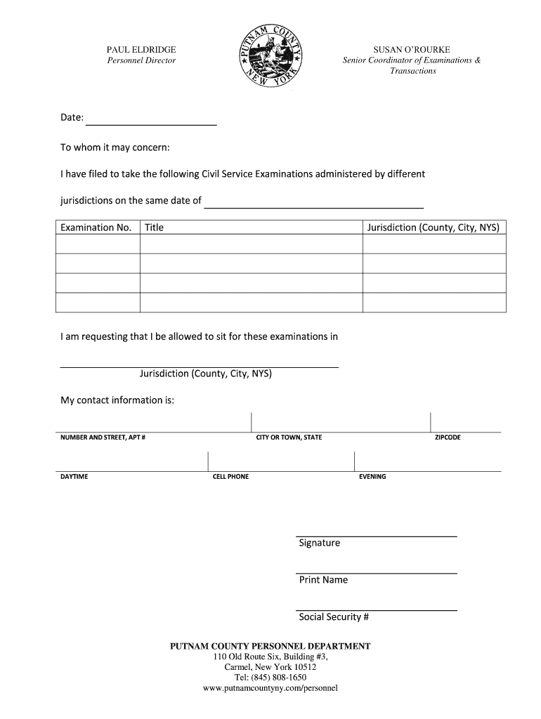 Cross Filing Form  Putnam County Online