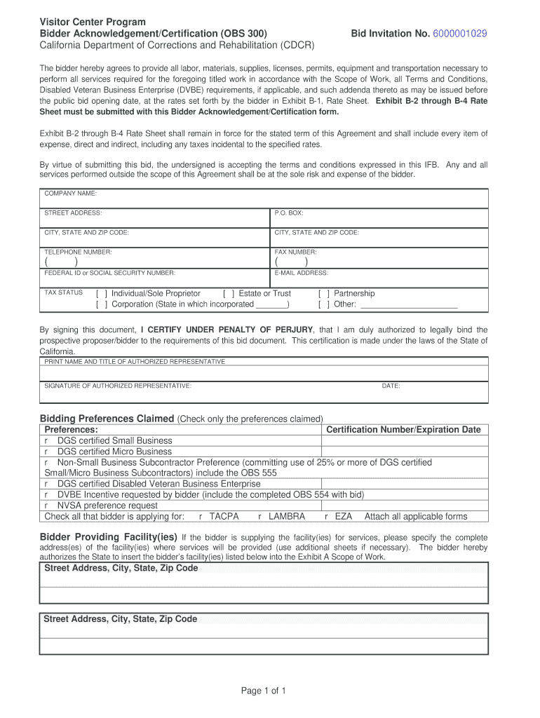 Obs 300 Fillable  Form