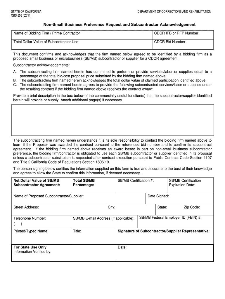 OBS 555  Bidsync Com  Form