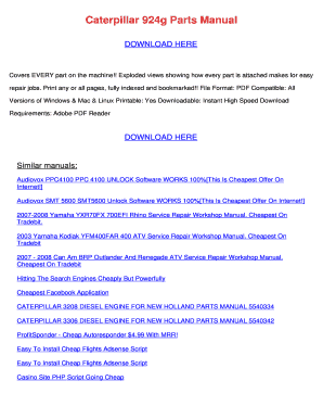 Caterpillar 924g Service Manual PDF  Form
