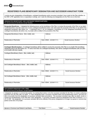 Bmo Investorline Beneficiary Form