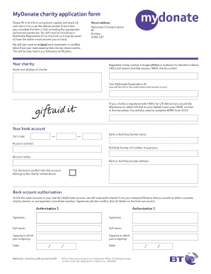  Charity Application Form 2011