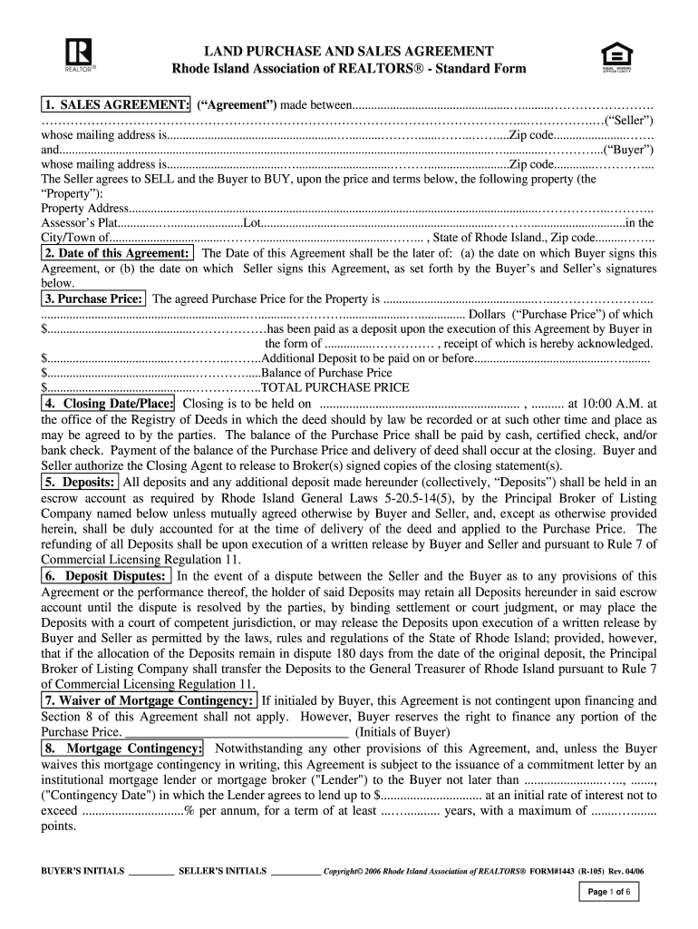 Land Sales Agreement Form