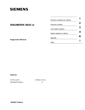 Siemens 802d Alarm List  Form