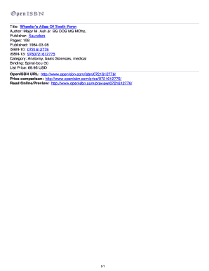 Wheeler&#039;s Atlas of Tooth Form PDF