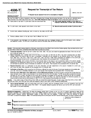 IRS Form 4506 T