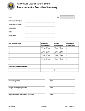 Procurement Form