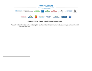  Wyndham Employee Discount Voucher 2012-2024