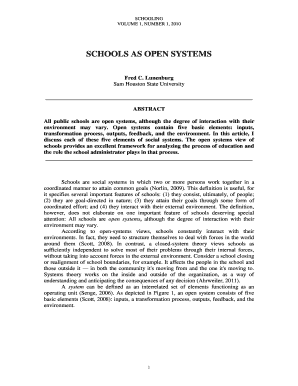 School as an Open System PDF  Form