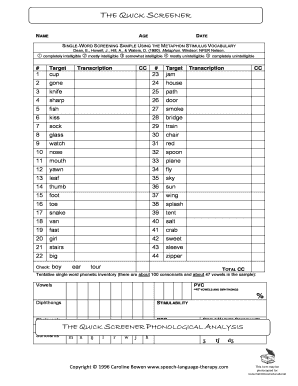 Metaphon Therapy PDF  Form