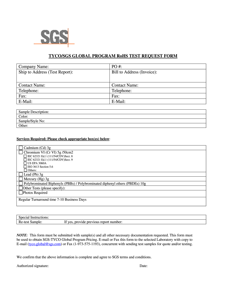 Sgs Form