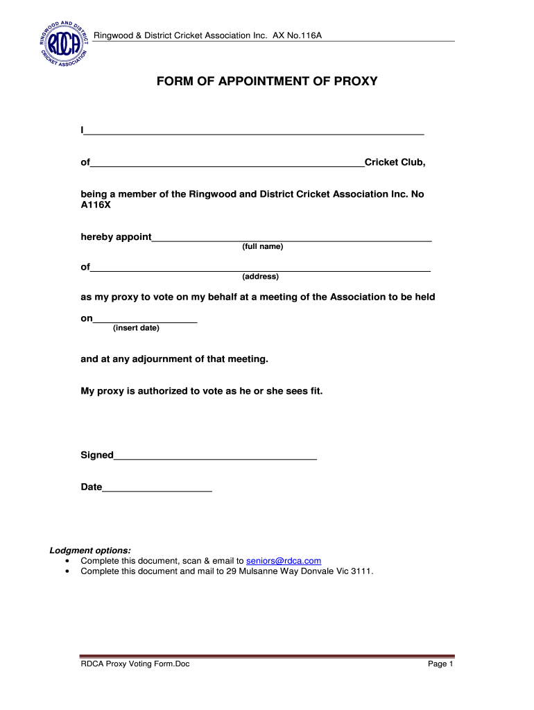 Proxy Form: the Form in Seconds - Fill Out and Sign Printable PDF