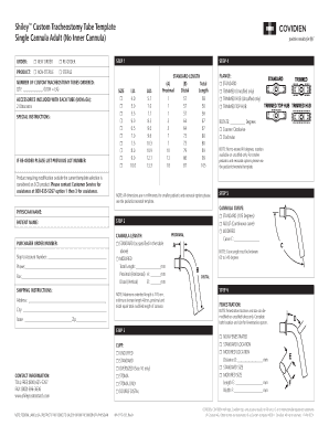 Shiley Custom Ordering Form