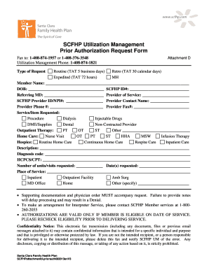 Scfhp Prior Authorization Form
