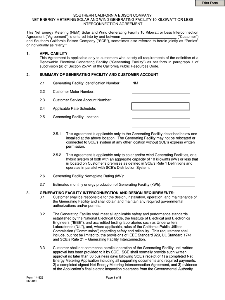  Sce Form 14 923 2012