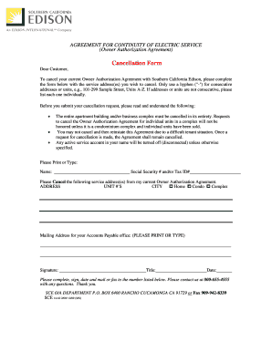 Sce Owner Authorization Agreement  Form