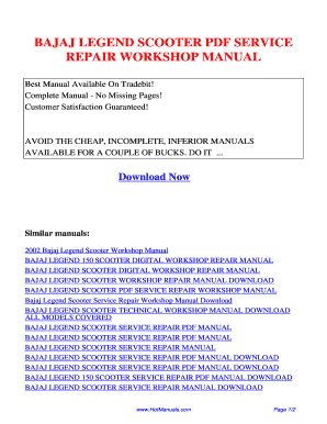 Bajaj Legend Scooter Parts  Form