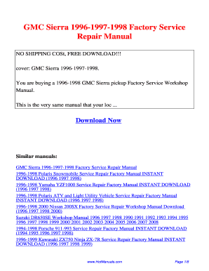 Chevy Silverado Repair Manual PDF  Form