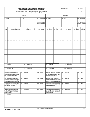 Da Form 5515 Example