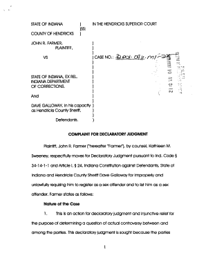 Declaratory Relief Example  Form