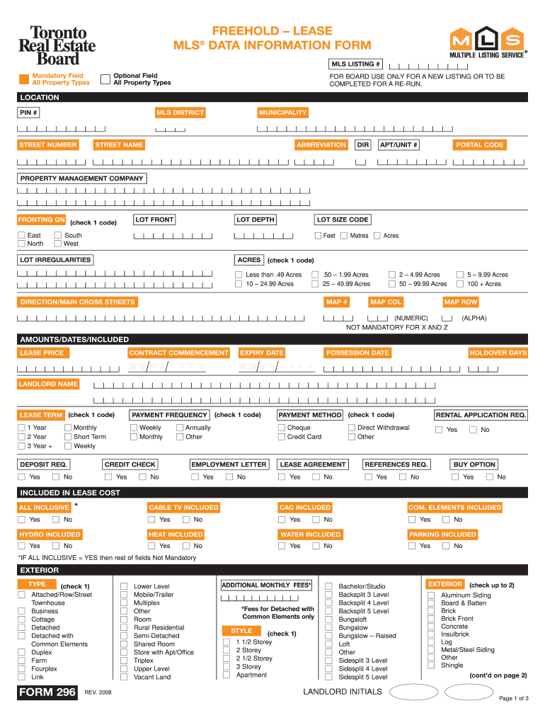  Data Information Form 2008-2023