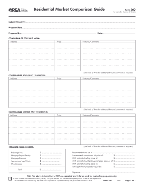 OREA Form 260 TREB Commercial