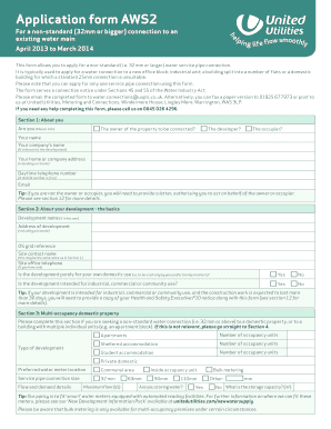 Aws2 United Utilities  Form