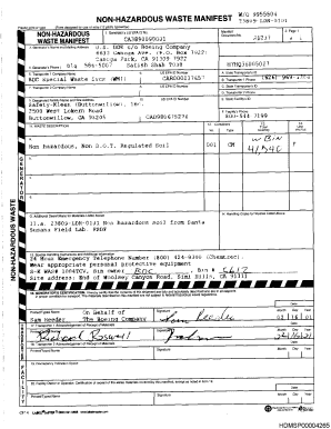 Hazmat Manifest Example  Form