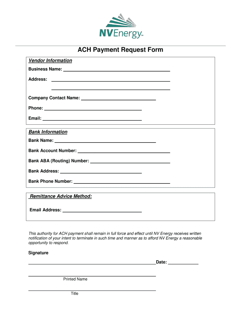 Internal Payment Request Form Template