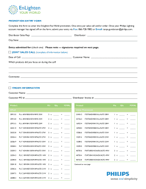 Promotion Entry  Form