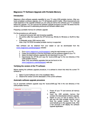 Magnavox Software Update  Form