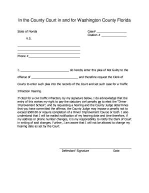 Plea of No Contest Letter Example  Form