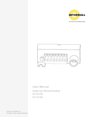 Interroll Dc Ec200 Ec300 Manual  Form