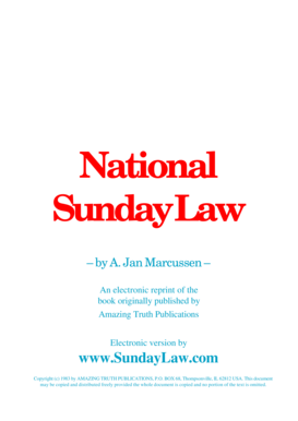 National Sunday Law Book  Form