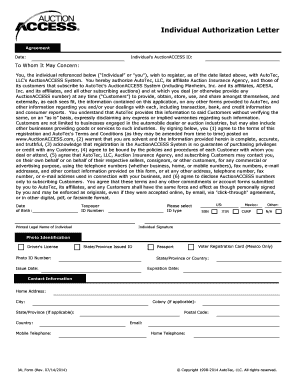 Auction Access Forms