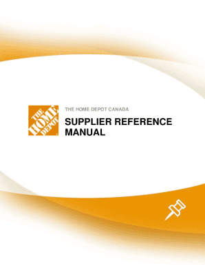 Home Depot Supplier Reference Guide  Form