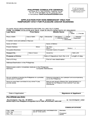 Philippine Mrrv Visa Form