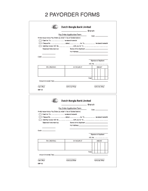 Pay Order Form