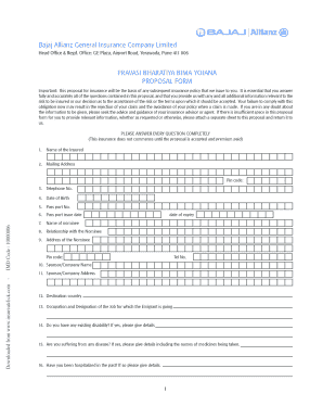 Bajaj Allianz Bharatiya Pravasi Bima Form