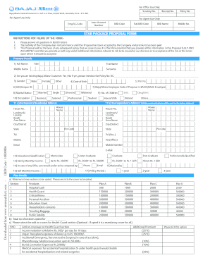 Proposal Form Bajaj Allianz